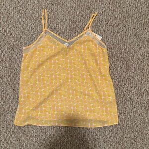 Nine West Yellow Patterned Camisole